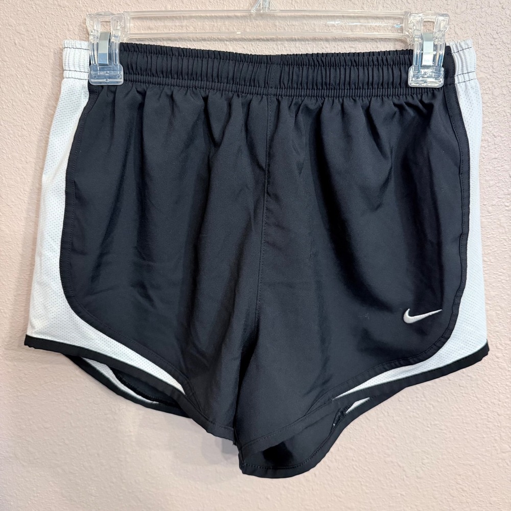 Nike Dri-FIT Tempo Running Shorts Black White Mesh Trim Women Small S RN 56323